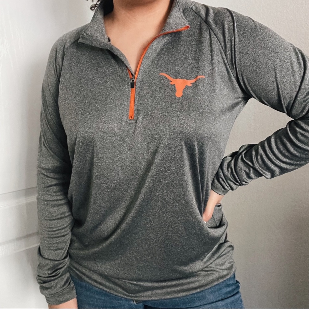 Authentic Apparel UT Austin Quarter Zip Pullover